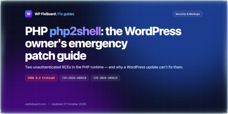 PHP php2shell RCE: Patch Your WordPress Site in 15 Minutes